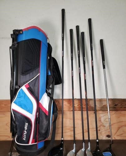 Top Flite Right Handed Clubs Set and Bag (Used)