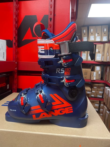 Mondo 23 & 23.5 Lange RS 130 LV Ski Boots Stiff Flex (New)