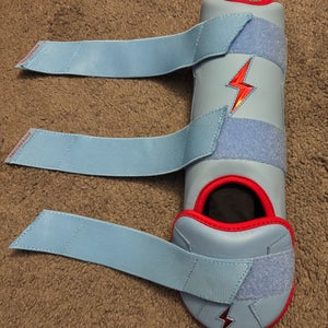 Bruce Bolt Baby Blue Youth Premium Pro Batter's Leg Guard (New)