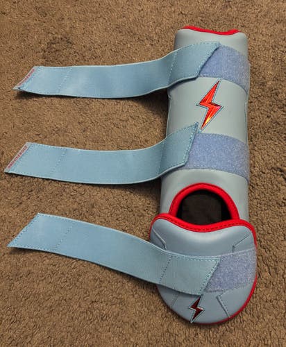 Bruce Bolt Baby Blue Youth Premium Pro Batter's Leg Guard (New)