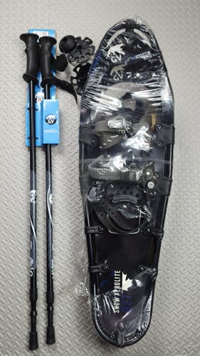 New Adult GV Snowshoes Aerolite 827 with Poles