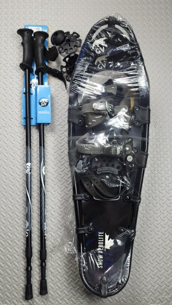 New Adult GV Snowshoes Aerolite 827 with Poles