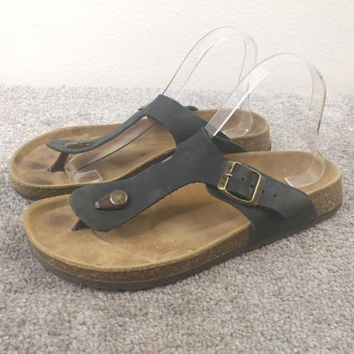 Bio Bio Sandals Womens Size 40 EU Shoes Flats Buckle Black Made In Spain