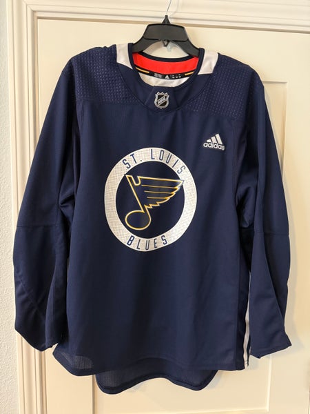 MIC St. Louis Blues Pro Stock Size 54 Adidas Practice Jersey
