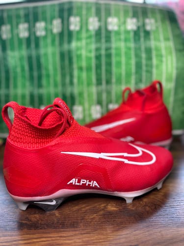 Size 9 - Nike Alpha Menace Elite 3 Football Cleats University Red CT6648-616