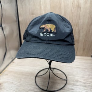 Coal Wilderness Brown Bear Mens Hat Adult Strapback Black Cap EUC