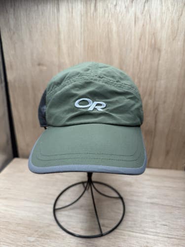 Outdoor Research Swift Cap Hat Unisex Green  Breathable Mesh 5 Panel Running