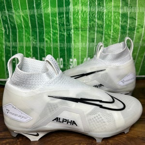 Size 10 - Nike Alpha Menace Elite 3 Football Cleats White CT6648-109 NEW!