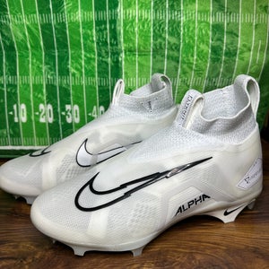 Size 9.5 Nike Alpha Menace Elite 3 Football Cleats Pure Platinum CT6648-109 NEW