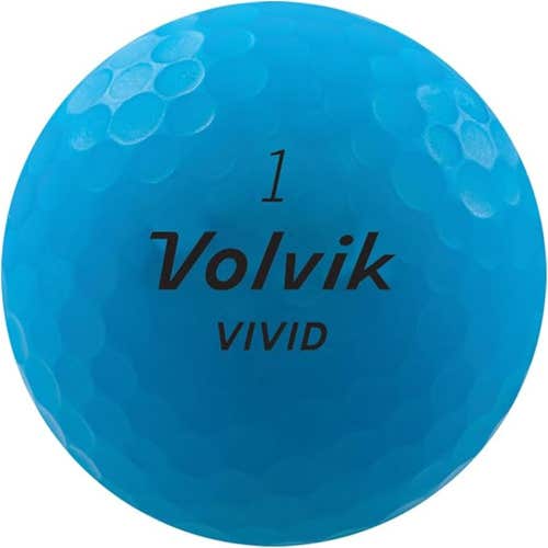 Volvik Vivid Golf Balls (Matte Blue, 3pk) 1 Sleeve, 2024 NEW