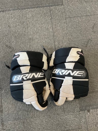 Used Brine TRIDENT Lacrosse Gloves Mens Black LG 11614-S000226903