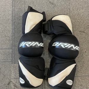 Used Brine AVALANCHE Lacrosse Arm Pads/Guards Black And White MD 11614-S000226900