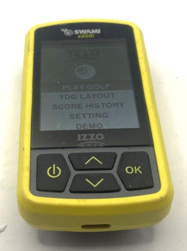 Izzo Swami 6000i Handheld .Golf GPS. Water Resistant. i-Caddie Technology Yellow