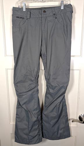 Burton Womens White Collection Dryride Snowboard Ski Pants Size: S Gray Flare