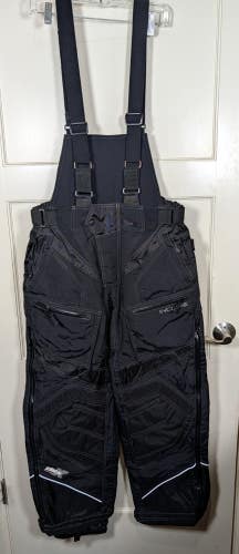 CASTLE X Mens Size: M Black Snowmobile Bibs Pants Padded Waterproof Insulated