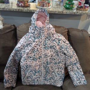 Girls Large Roxy Jacket (Used) Pink Green White Black Dryflight 10K