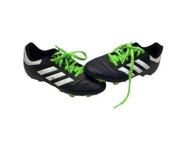 Used Adidas Soccer Cleats Black And Neon Green Junior 02 11347-S000260844
