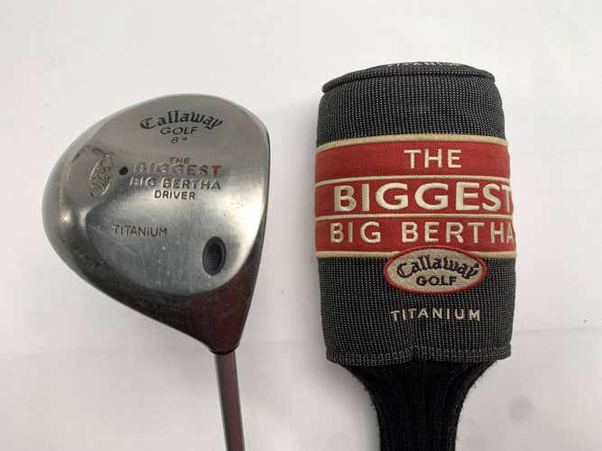 Callaway Biggest Big Bertha Driver 8* Firm Graphite Mens RH HC