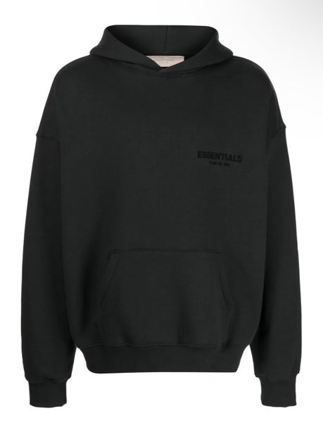 Essentials fear of god hoodie black