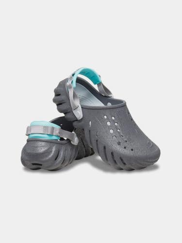 Crocs Echo Sandstorm 210482-0IE Clog Unisex Slate Gray Cutout Casual Shoes NCB30