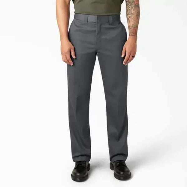 Dickies 874 Work Pants Men's Charcoal Flex Flat Front Tapered Leg Trousers NCB23