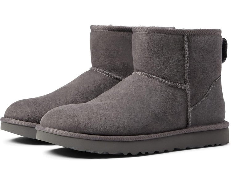 UGG Classic Mini II 1016222-GREY Boots Women's US 10 Gray Round Toe Bootie NCW46