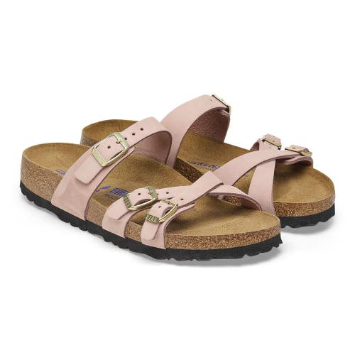 Birkenstock Franca 1027655 Sandals Women's 6-6.5 Pink Nubuck Leather Slide NCW21