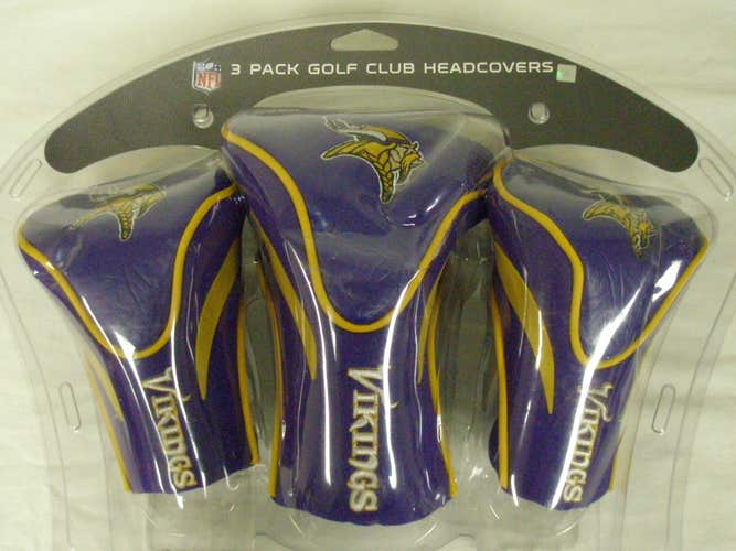 Team Golf Minnesota Vikings Headcovers 3pk NFL NEW