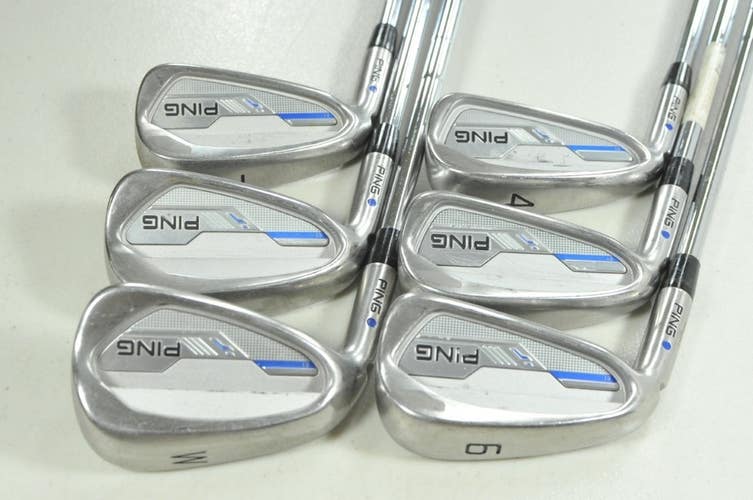 LEFT HANDED Ping i Series E1 4-8,W Iron Set Stiff Flex Blue Dot Steel  # 207665