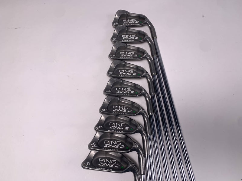 Ping Zing 2 Iron Set 3-PW+SW Green Dot 2* Up Karsten JZ Regular Steel Mens RH