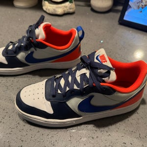 Orange Nike Court Borough Low Shoes. Size 7Y