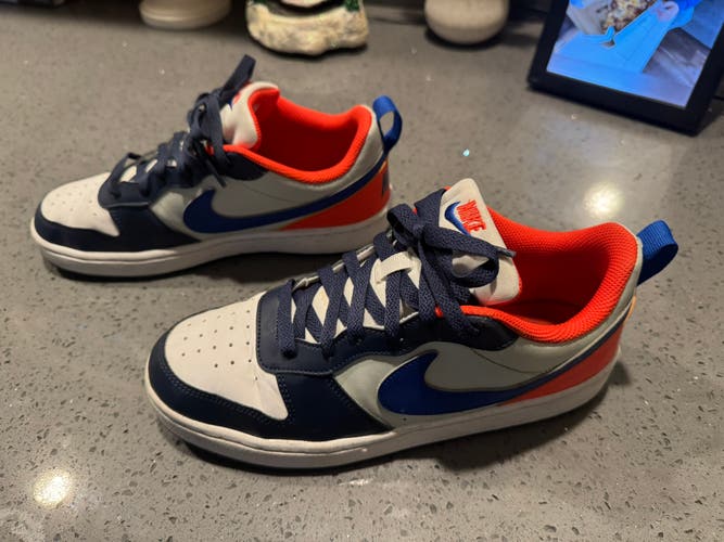 Orange Unisex 7Y (Big Kids / Youth) Youth Nike Court Borough Low Shoes (Used)