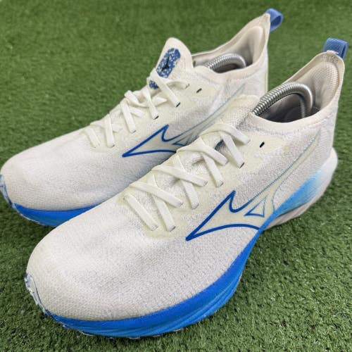 Mizuno Wave Neo Wind White Blue Energy Running Gym Shoes Mens Size 9