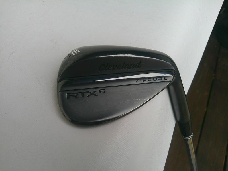 Cleveland RTX6 Zipcore Black Satin 56.12* Full Sand Wedge w/ Wedge Flex Shaft