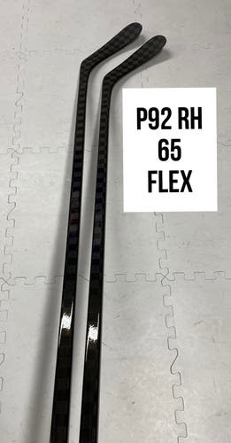 Senior(2x)Right P92 65 Flex 66” ProBlackStock™ Unbranded Blackouts Pro Stock Hockey Sticks