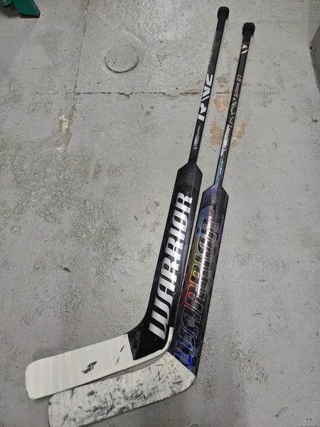 2-pack Warrior Ritual V2 Pro+ Full Right Goalie Stick 23.5" Paddles (Used)