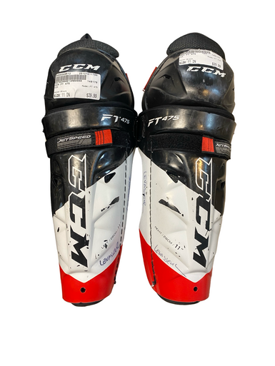 Used CCM FT 475 Youth Shin Guards Black 11" 11706-S000368812