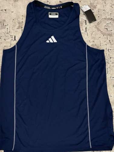 Adidas Men's Medium Navu Blue Utility Singlet (New)