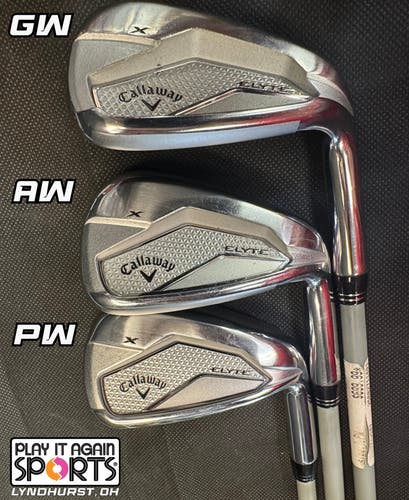 (USED) Callaway Elyte X Mens Iron Set (6 Clubs) 7-9/PW/AW/GW (Regular Flex, Graphite)