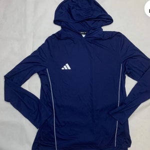 Adidas Men's Medium Navy Blue Utility Hooded Shirt (New)