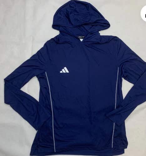 Adidas Men's Medium Navy Blue Utility Hooded Shirt (New)