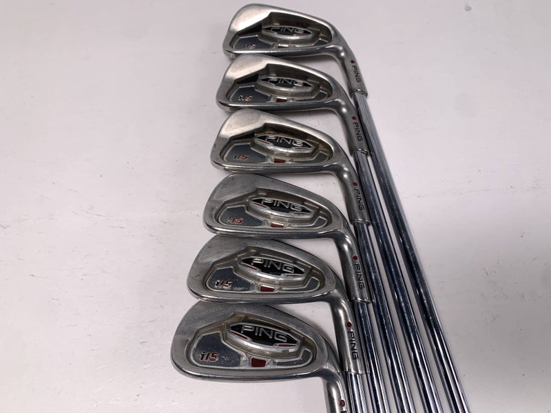 Ping i15 Iron Set 4-PW Maroon Dot 5* Up Dynamic Gold S300 Stiff Mens RH- no 7i
