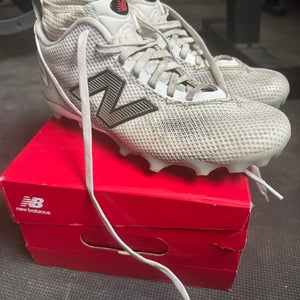 White Men's Size M 9.5 (W 10.5) Adult New Balance Freeze High Top Molded Cleats (Used)