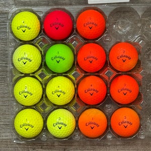 15 Callaway Supersoft Golf Balls - Orange, Red, Green, Yellow Colors