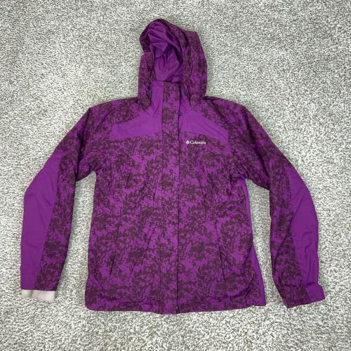 Columbia Jacket Womens XS Purple Interchange Hooded Fleece Lined Winter Coat