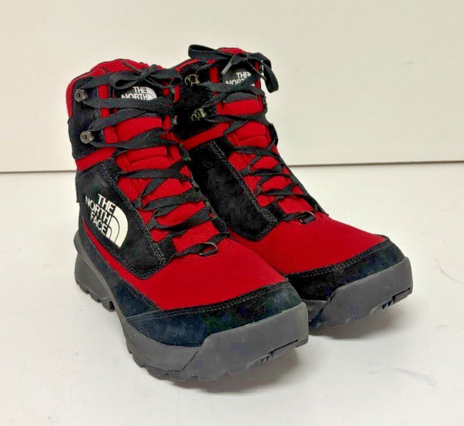 The North Face Chilkat Red/Black Insulated Winter Boots US Men's 10 EU 43 MINTY