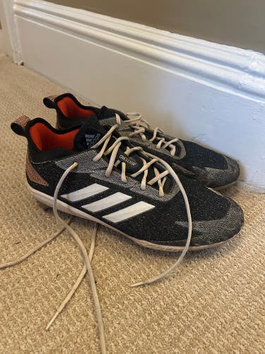 Black Men's Size 13.0 (W 14.0) Adult Adidas Adizero Low Top Metal (Used)