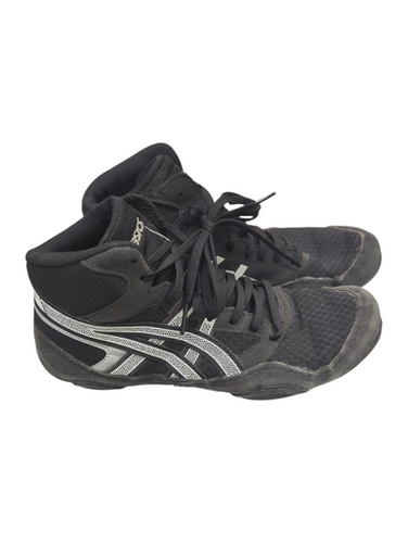 Used Asics F130724 BLK/WHT SHOES Wrestling Shoes Black Senior 7 11862-S000091930