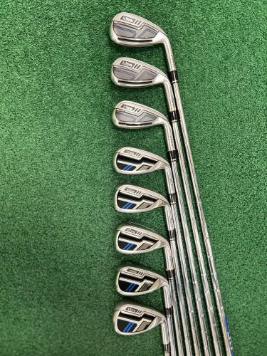 Adams 2014 Idea Iron Set 6-PW+GW+SW+LW MRH Stiff Flex Steel Shafts Clean!