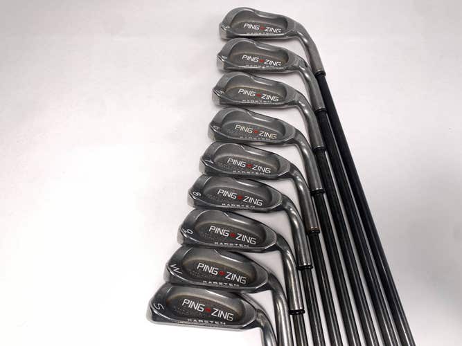 Ping Zing Iron Set 3-PW+SW Red Dot 1* Flat Fiber-X Regular Graphite Mens RH